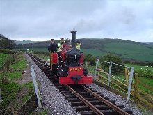 Bronllwyd makes an appearance after passenger trains - the first steam loco onto the new line