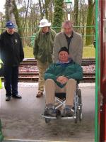 Demonstrating assistance with a step 