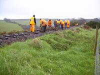 Open to the elements, lifting new rails