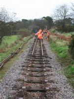 New rails going in near the overflow car park